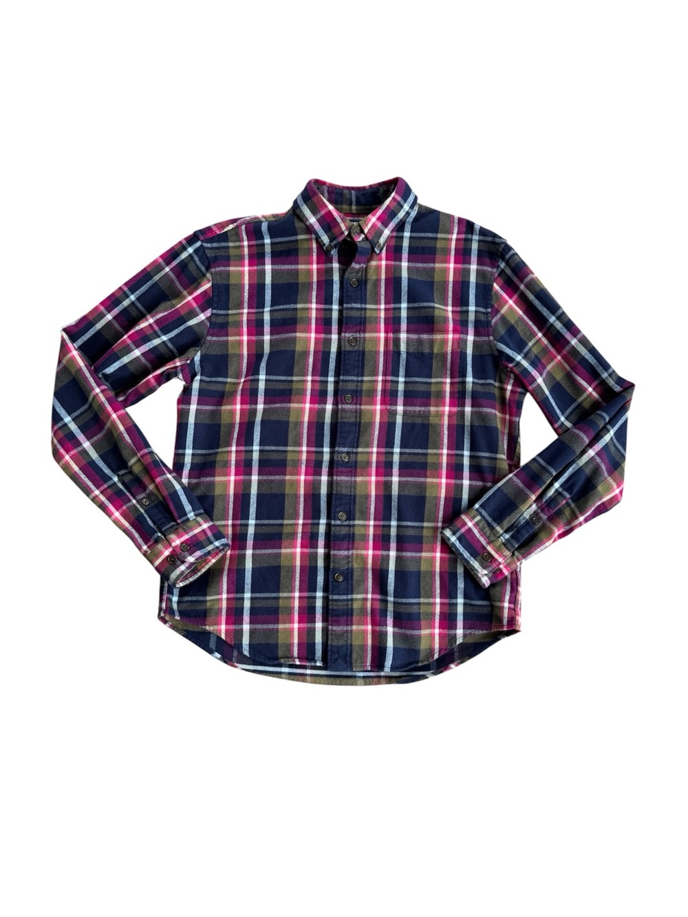 Lands' End Plaid Button-Up Shirt